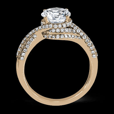 ZR1155 Engagement Ring in 14k Gold with Diamonds