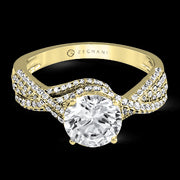 ZR1155 Engagement Ring in 14k Gold with Diamonds