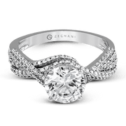 ZR1155 Engagement Ring in 14k Gold with Diamonds