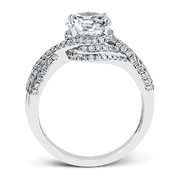 ZR1155 Engagement Ring in 14k Gold with Diamonds