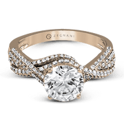 ZR1155 Engagement Ring in 14k Gold with Diamonds