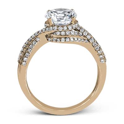ZR1155 Engagement Ring in 14k Gold with Diamonds