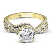 ZR1155 Engagement Ring in 14k Gold with Diamonds