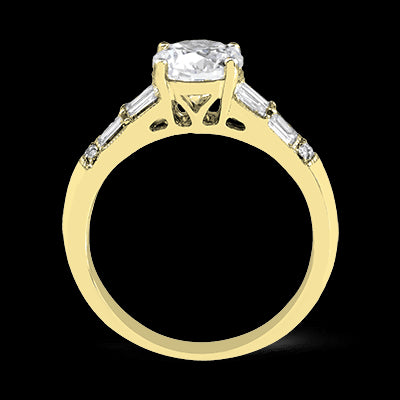 ZR1164 Engagement Ring in 14k Gold with Diamonds