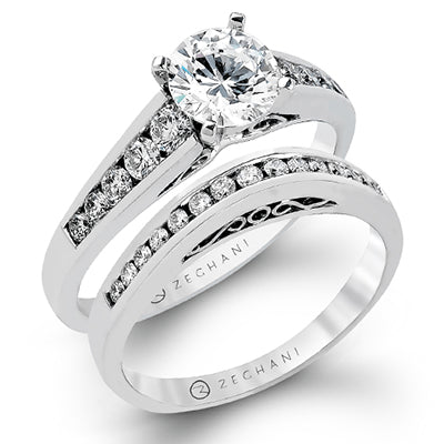 ZR118 Wedding Set in 14k Gold with Diamonds