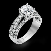 ZR120 Engagement Ring in 14k Gold with Diamonds