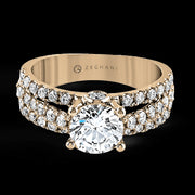 ZR120 Engagement Ring in 14k Gold with Diamonds