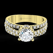ZR120 Engagement Ring in 14k Gold with Diamonds