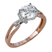 ZR1217 Engagement Ring in 14k Gold with Diamonds