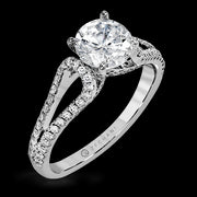 ZR1226 Engagement Ring in 14k Gold with Diamonds