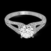 ZR1226 Engagement Ring in 14k Gold with Diamonds