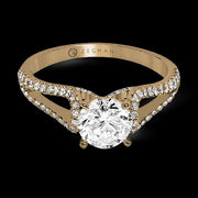 ZR1226 Engagement Ring in 14k Gold with Diamonds