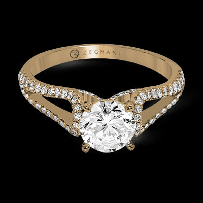 ZR1226 Engagement Ring in 14k Gold with Diamonds
