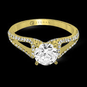 ZR1226 Engagement Ring in 14k Gold with Diamonds
