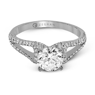 ZR1226 Engagement Ring in 14k Gold with Diamonds