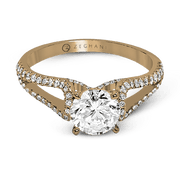 ZR1226 Engagement Ring in 14k Gold with Diamonds