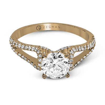 ZR1226 Engagement Ring in 14k Gold with Diamonds
