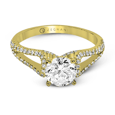 ZR1226 Engagement Ring in 14k Gold with Diamonds