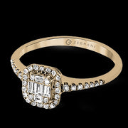 ZR1230 Engagement Ring in 14k Gold with Diamonds