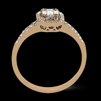 ZR1230 Engagement Ring in 14k Gold with Diamonds