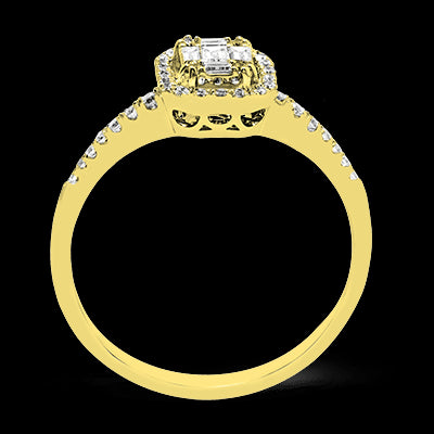 ZR1230 Engagement Ring in 14k Gold with Diamonds