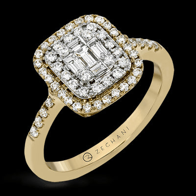 ZR1235 Right Hand Ring in 14k Gold with Diamonds