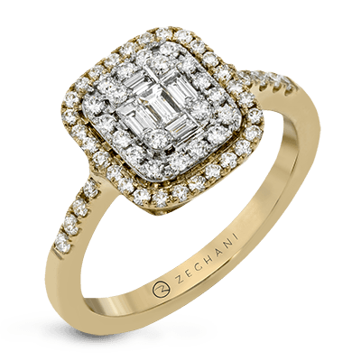 ZR1235 Right Hand Ring in 14k Gold with Diamonds