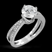 ZR1244 Engagement Ring in 14k Gold with Diamonds