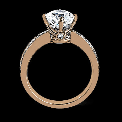 ZR1244 Engagement Ring in 14k Gold with Diamonds