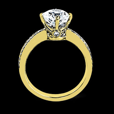 ZR1244 Engagement Ring in 14k Gold with Diamonds