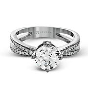 ZR1244 Engagement Ring in 14k Gold with Diamonds