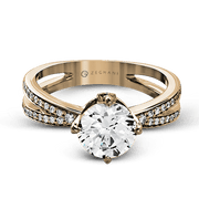 ZR1244 Engagement Ring in 14k Gold with Diamonds
