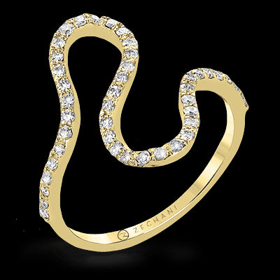 ZR1259 Right Hand Ring in 14k Gold with Diamonds