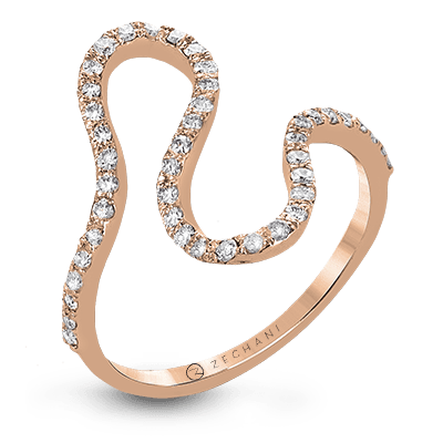 ZR1259 Right Hand Ring in 14k Gold with Diamonds
