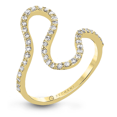 ZR1259 Right Hand Ring in 14k Gold with Diamonds