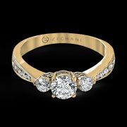 ZR126 Engagement Ring in 14k Gold with Diamonds