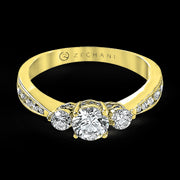 ZR126 Engagement Ring in 14k Gold with Diamonds