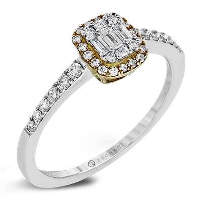 ZR1271 Right Hand Ring in 14k Gold with Diamonds