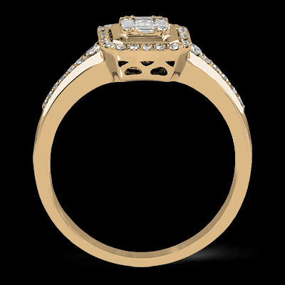 ZR1276 Right Hand Ring in 14k Gold with Diamonds
