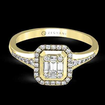 ZR1276 Right Hand Ring in 14k Gold with Diamonds