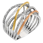 ZR1291 Right Hand Ring in 14k Gold with Diamonds
