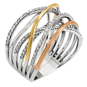 ZR1291 Right Hand Ring in 14k Gold with Diamonds