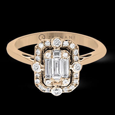 ZR1318 Right Hand Ring in 14k Gold with Diamonds