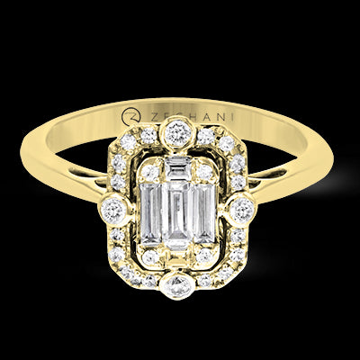 ZR1318 Right Hand Ring in 14k Gold with Diamonds