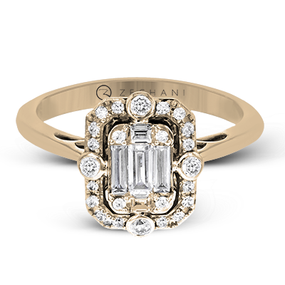 ZR1318 Right Hand Ring in 14k Gold with Diamonds
