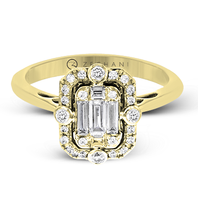 ZR1318 Right Hand Ring in 14k Gold with Diamonds