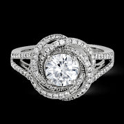ZR1324 Engagement Ring in 14k Gold with Diamonds