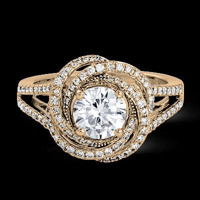 ZR1324 Engagement Ring in 14k Gold with Diamonds