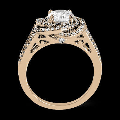 ZR1324 Engagement Ring in 14k Gold with Diamonds