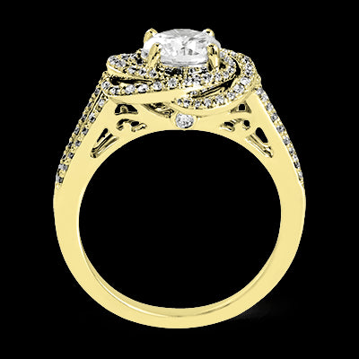 ZR1324 Engagement Ring in 14k Gold with Diamonds